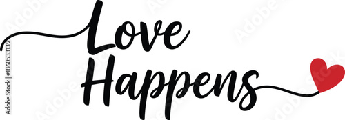 Inspirational quote with heart design