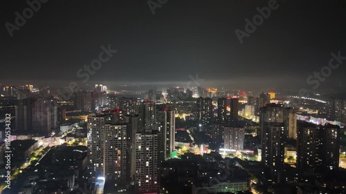 Wallpaper Mural Deyang City Night Skyline - Sichuan Aerial Photography Torontodigital.ca