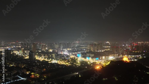 Wallpaper Mural Deyang Sichuan City Nightscape with Vibrant Lighting and Urban Skyline Torontodigital.ca