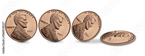 After 232 years the US Mint stopped making pennies on November 12, 2025. This is an illustration about the pennies being laid to rest.