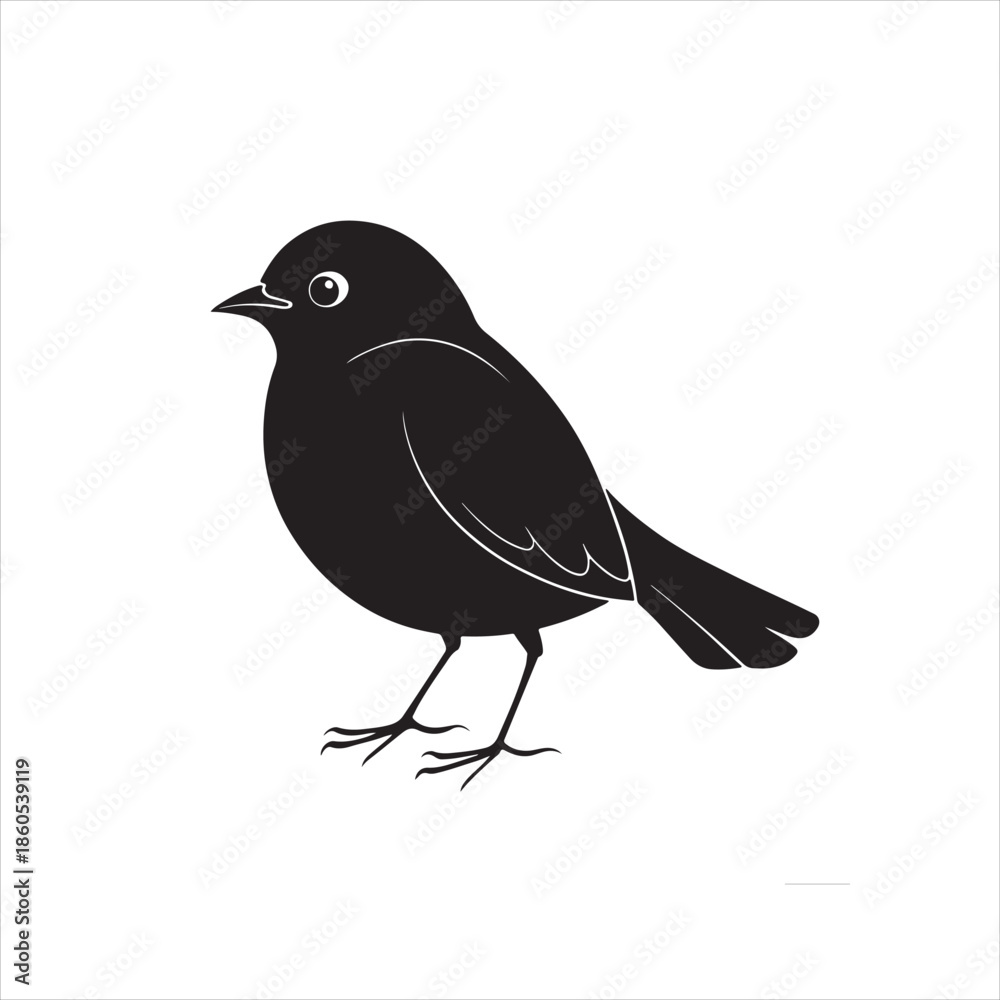 Obraz premium A black crow perched on a tree branch against a white background