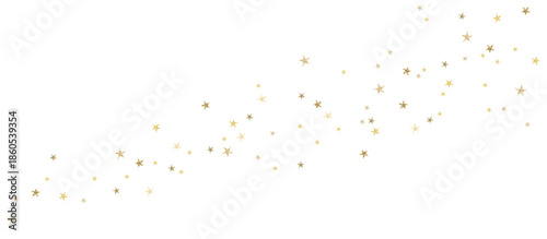 Falling gold stars glitter confetti overlay on transparent, festive celebration sparkle background, luxury holiday effect