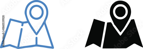 map location pin marker icon set navigation direction symbols vector