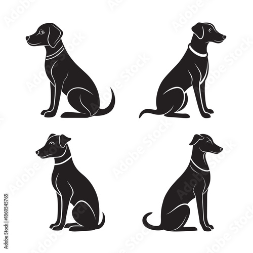 Dog Sitting Calmly In Relaxed Pose