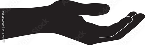 Open hand silhouette