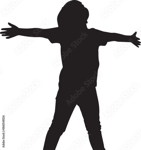 Person with arms outstretched