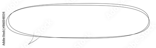 吹き出しのイラスト14【手書き落書き風の二重線】