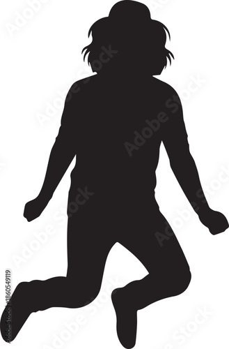 Silhouette of a running person