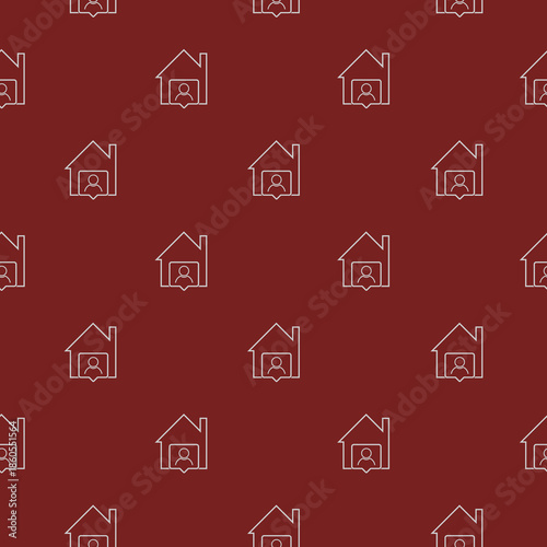 Working at home icon seamless pattern isolated on color background