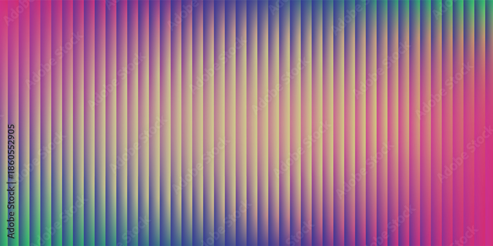 Obraz premium Corrugated, fluted glass vector texture. Ribbed plastic gradient background