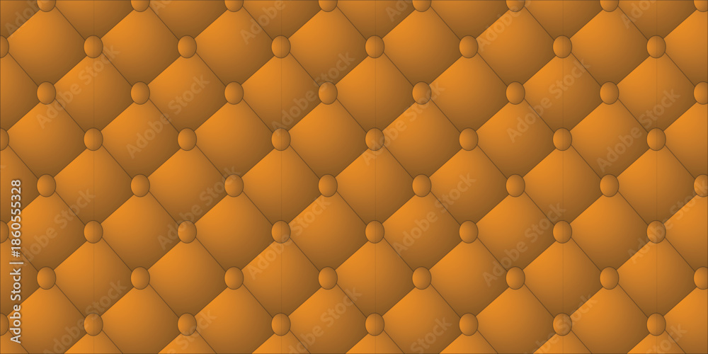 Fototapeta premium Brown Tufted Upholstery Texture with Diamond Pattern and Button Accents background