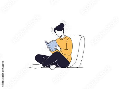 Person Reading Book While Relaxing Comfortably
