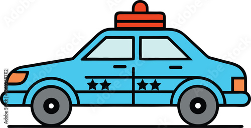 American police SUV interceptor vector illustration for city security and patrol