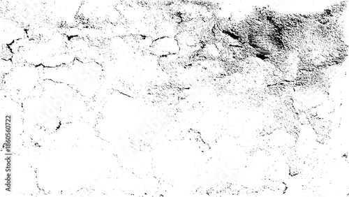 Grunge background black and white. Texture of chips, cracks, scratches, scuffs, dust, dirt .Vector pattern of cracks, chips, scuffs. Abstract vintage surface
