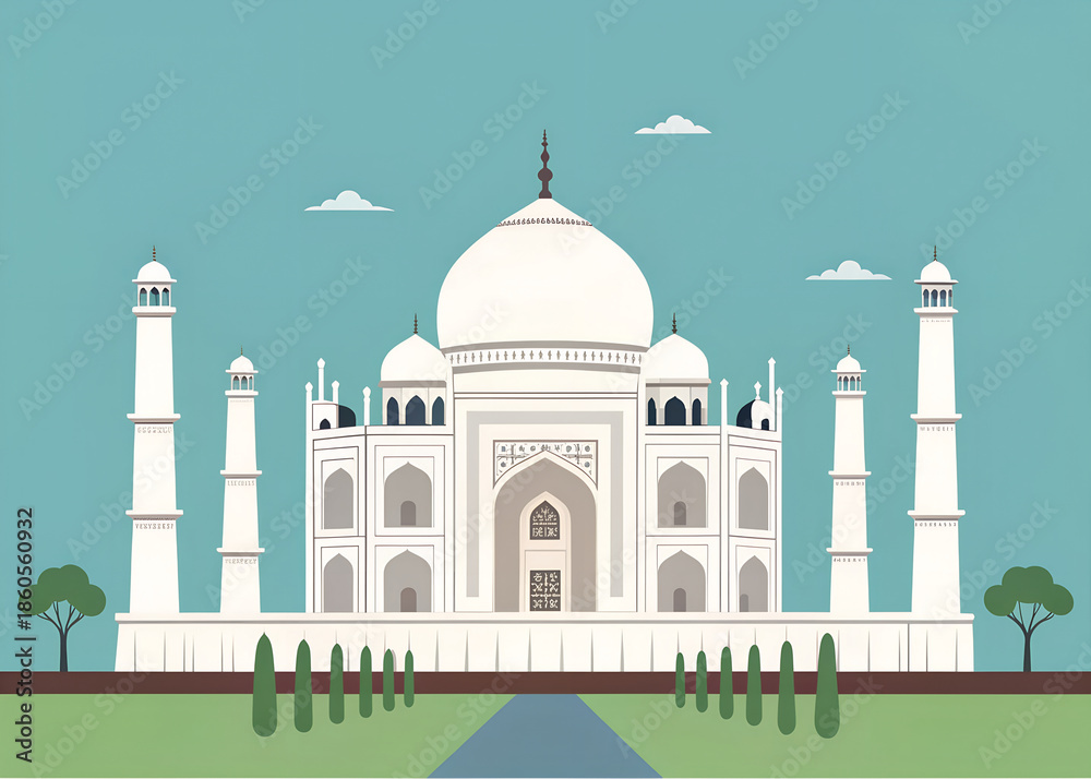 Obraz premium Minimal Indian landmark