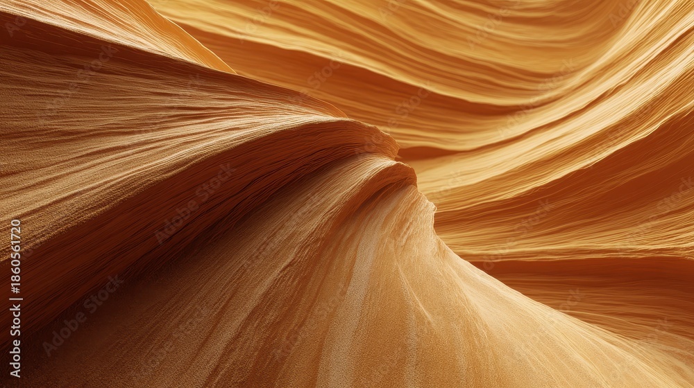Obraz premium Swirling sandstone formations at Antelope Canyon during the midday sun create striking patterns and colors in the rock