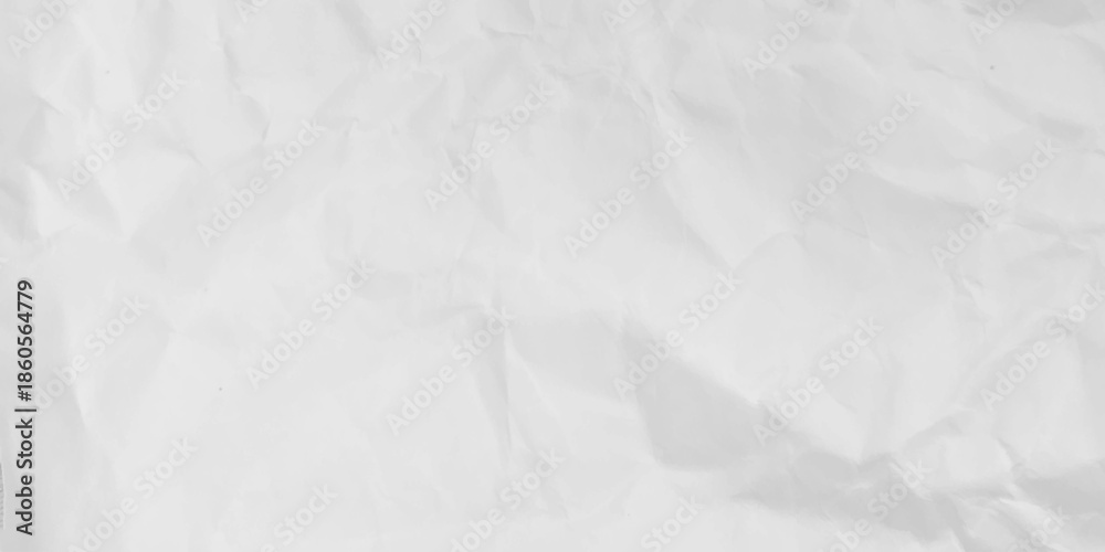 Naklejka premium Abstract white crumpled paper texture background. Crumpled white paper background texture. Vector illustration.