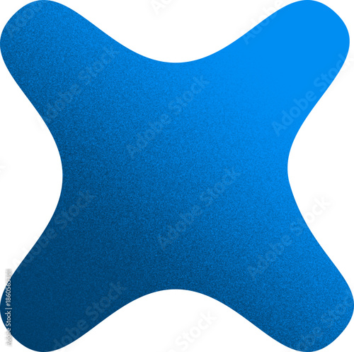 organic cross shape organic shape with grainy noise texture element