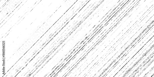 Abstract texture grunge made of diagonal streaks and distressed lines, black ink on a white background. grunge scratch patterns, chaotic linear noise. dirty monochrome pattern of the old worn surface.