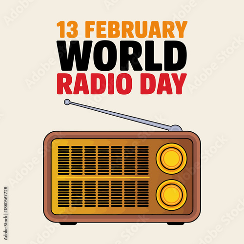 Celebrating world radio day on 13 february with vintage radio