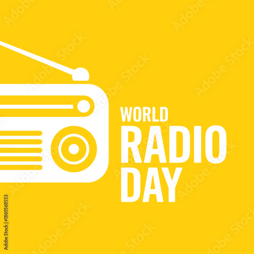 Celebrating world radio day with a simple yet bold design