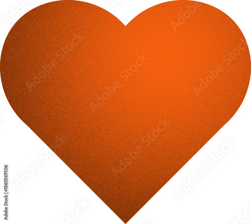 heart organic shape with grainy noise texture element