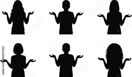 silhouetted in various celebratory poses arms raised and hands up transparent background high quality professional detailed modern elegant