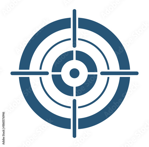 Sharp focus on a blue target, symbolizing accuracy and precision