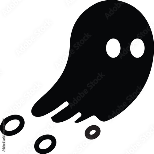 Halloween flying ghost icon