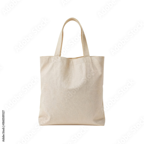 Simple Fabric Tote Bag Displayed on a Plain Background With No Additional Ite...