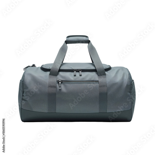Black Duffel Bag With Design Pattern Seen on a Plain Surface