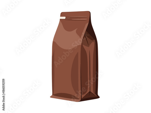 Blank Brown Stand Up Pouch Packaging