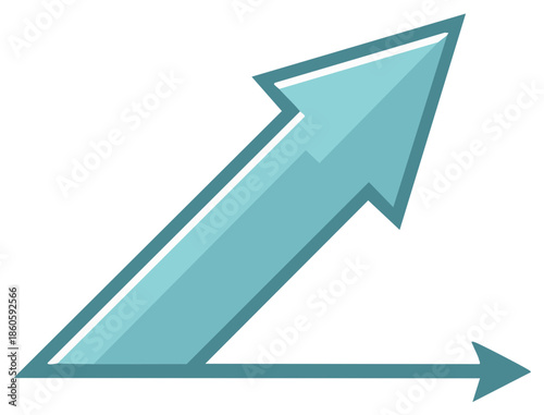 Simple blue arrow icon on a graph showing an upward trend, growth, and business success Free Download Simple blue arrow icon on a graph showing an upward trend, growth, and business success - GFXLoad