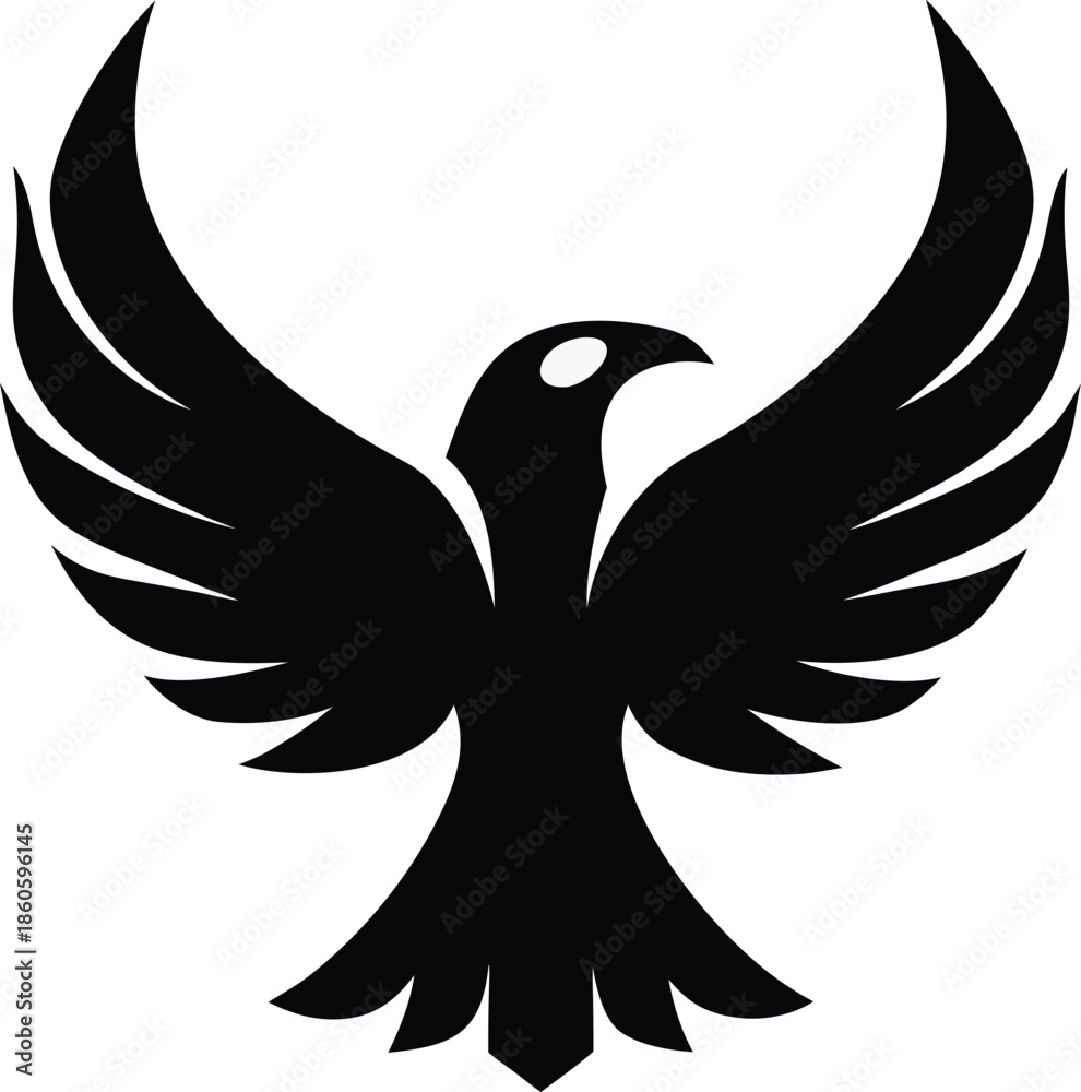 Obraz premium A vector illustration depicting a bird in flight created with adobe illustrator