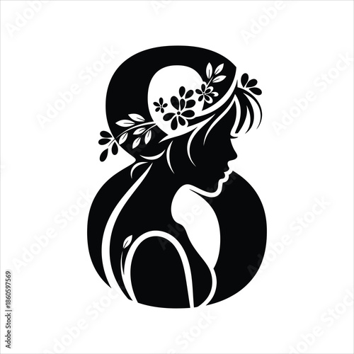 international working women's day Silhouette icon