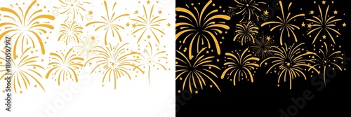 New year fireworks vector illustration of an abstract background
