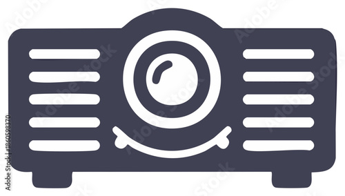 Modern Projector Icon for Business Presentations, Home Theater, and Education Media