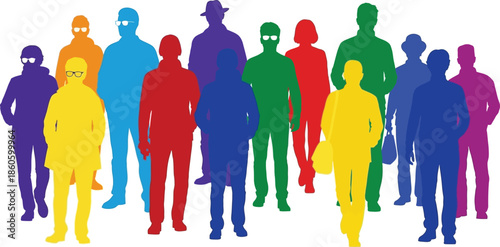 Colorful abstract geometric shapes forming a dynamic digital art composition with vibrant gradients and modern design elements