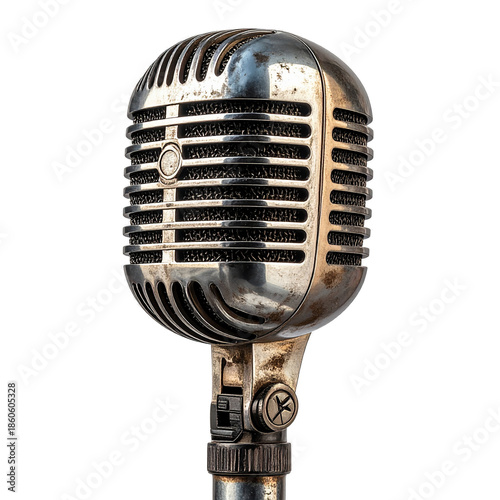 Vintage Microphone for Recording Music and Podcasting with Classic Retro Style