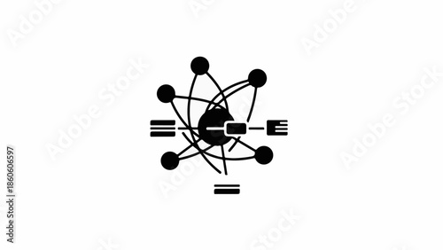 Abstract network of interconnected nodes symbolizing connection and data flow