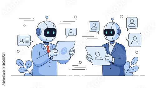 Business robots in conversation: futuristic communication with ai in corporate setting