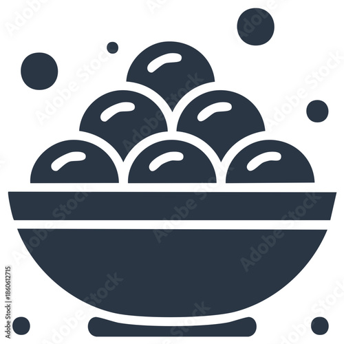 Bowl of foamy bubbles and spheres symbolizing cleanliness or celebration