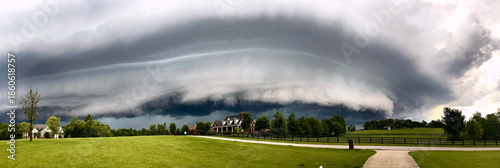 Photography Panoramic of shelf cloud