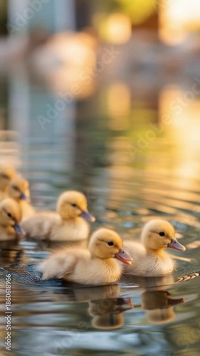 Entenküken am Frühlings-Teich