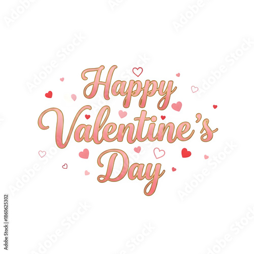 Happy valentine's day greeting with hearts