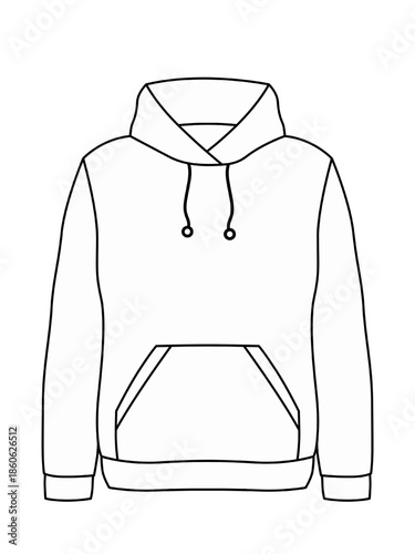 Hooded Sweatshirt Illustration Vector