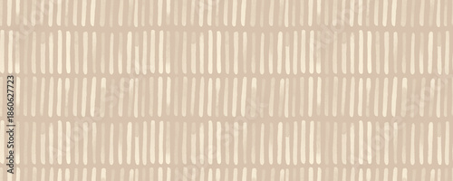 Seamless Abstract Watercolor Brushstroke Pattern in Muted Sand Beige Tones