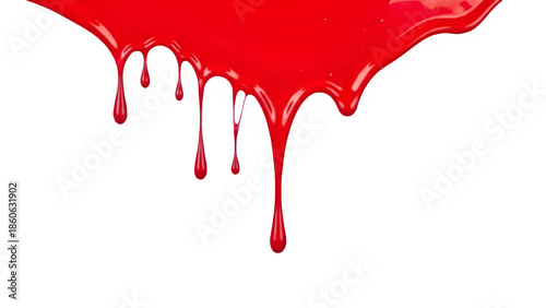 red paint dripping