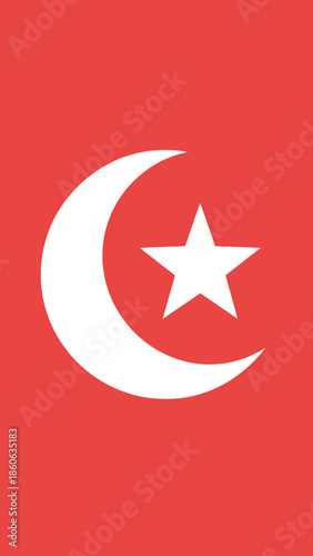 White star and crescent symbol.