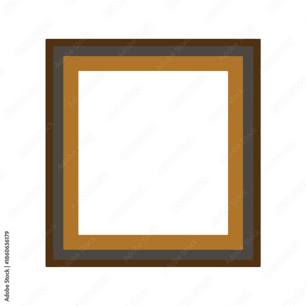 Fototapeta premium Geometric Square Frame with Warm Earthy Tones